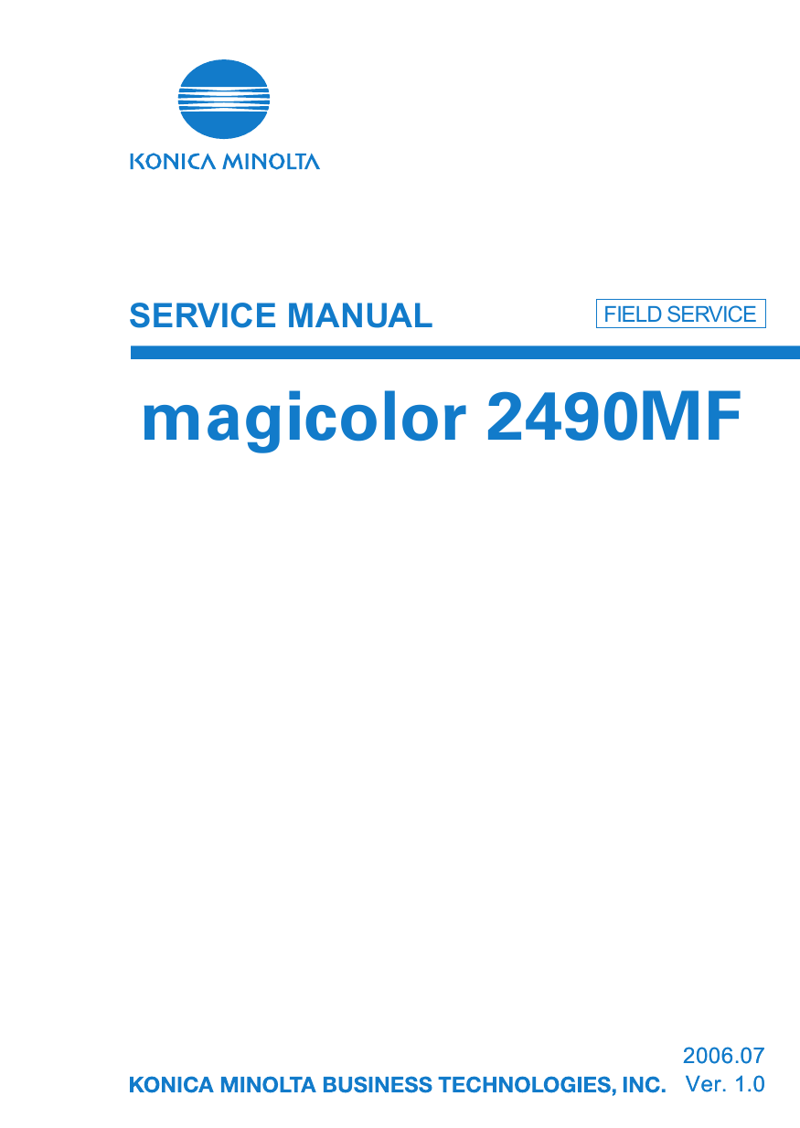 Konica-Minolta magicolor 2490MF FIELD-SERVICE Service Manual-1